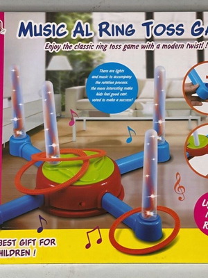 Music Al Ring Toss Game like new with lights and music
