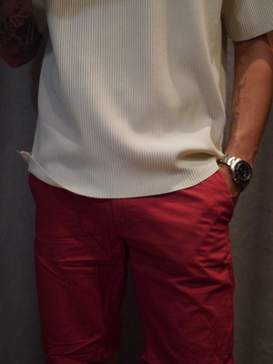 Bershka red bermuda shorts used, size L