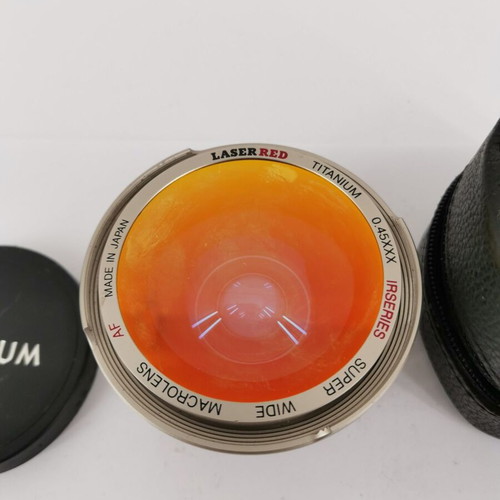 Titanium Laserred camera lens used with case
