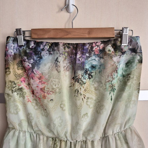 Zara strapless dress with floral print, like new, size M