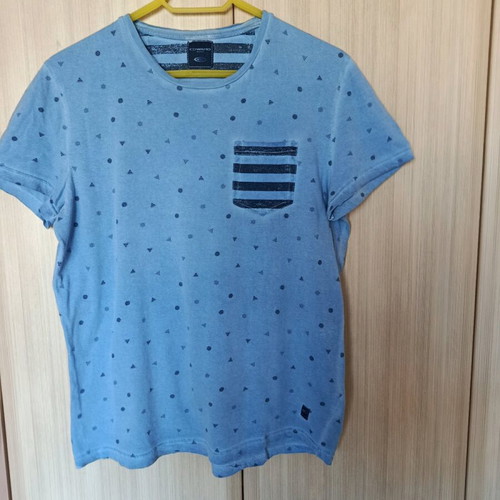Edward T-shirt M used, light blue with pattern