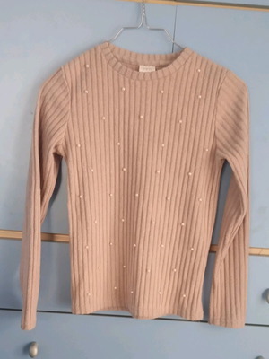 ZARA Girls' Blouse Like New 11-12 Years Beige Pink
