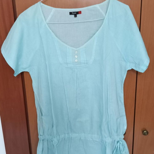 Toi&Moi striped cotton shirt like new, green and white, size L