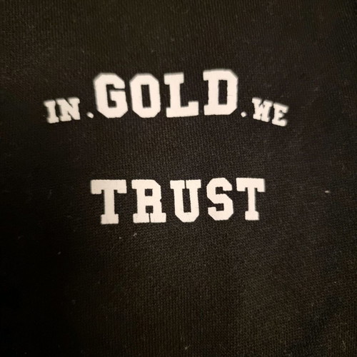 Hoodie kids new In Gold We Trust black for 10-12 years