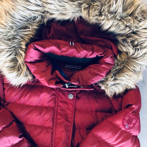 Tommy Hilfiger women's long jacket like new, size S, red