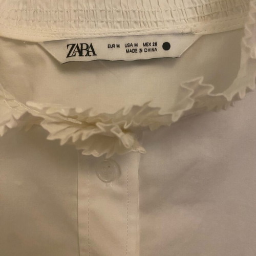 Zara poplin shirt like new, white, size M