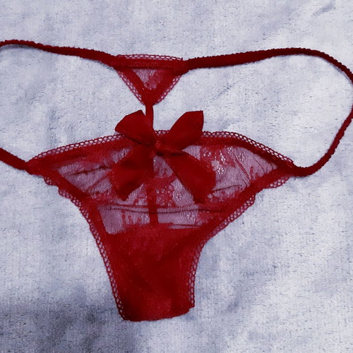 Zara sexy lace thong medium, new, red burgundy