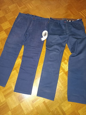 Blue pants used, size L, with white belt gift