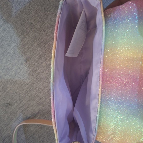 Children's bag with glitter rainbow colors H&M like new