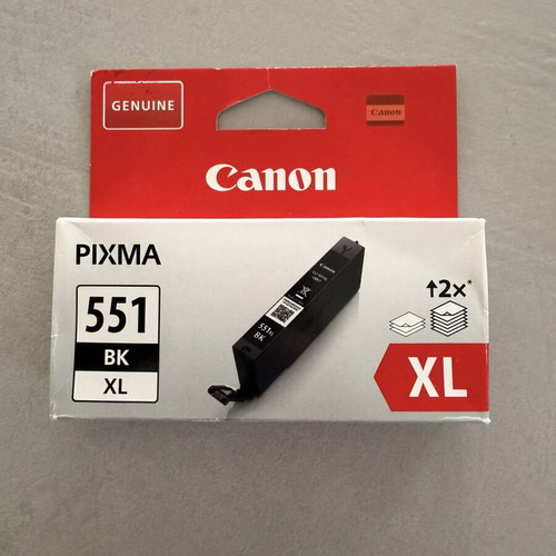 Canon PIXMA 551 BK XL Genuine Black Ink Cartridge new, sealed