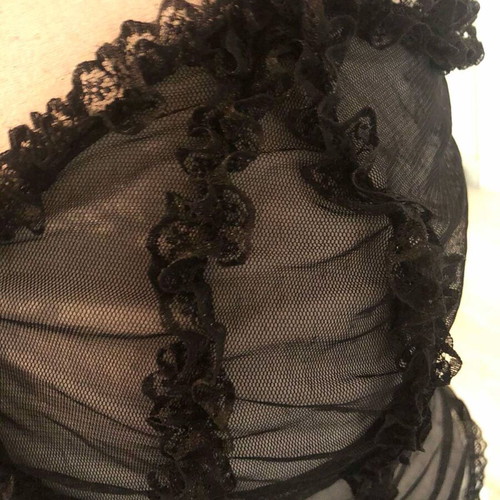 Transparent lingerie like new, black with details