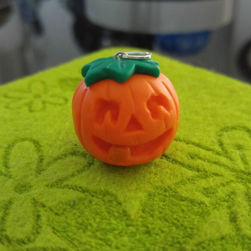 Jack o' Lantern polymer clay charms new