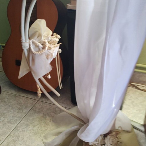 Wedding candle holders like new, set of two with candles
