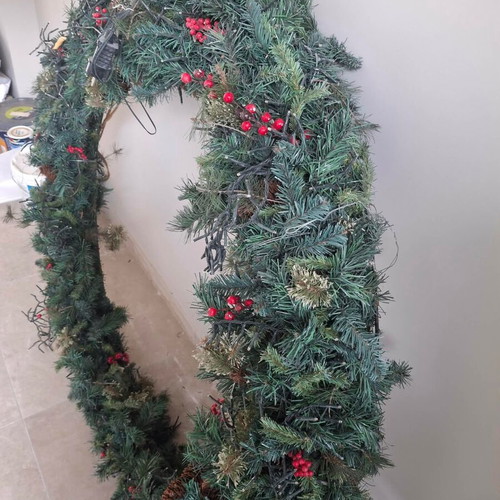 Decorative wreath used, large 1.3m diameter