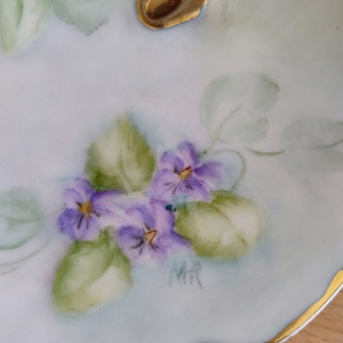 Vintage porcelain trinket dish with floral design