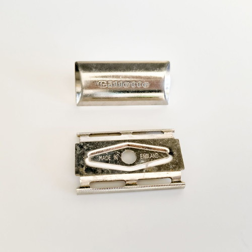 Gillette Tech vintage razor top cap and base plate used