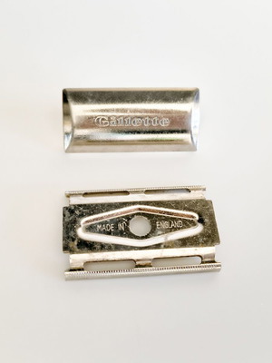 Gillette Tech vintage razor top cap and base plate used