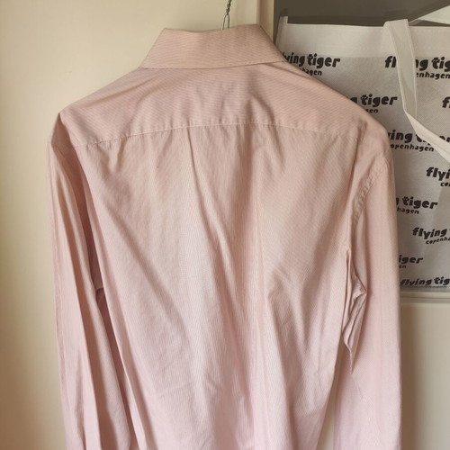 Zara men's shirt striped white and orange like new, sizes S, M, L