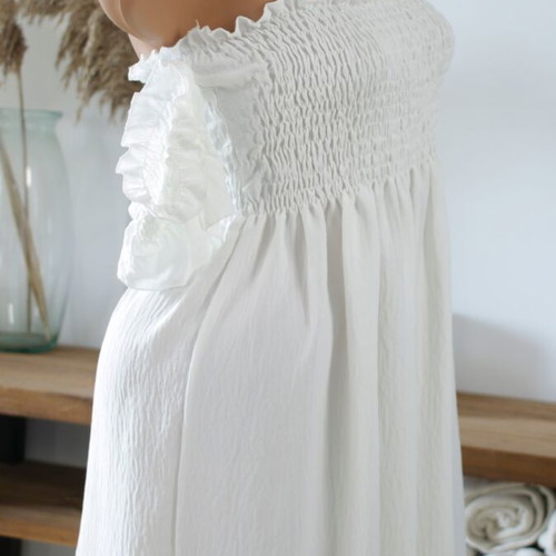 Off Shoulder Dress White New, Size S