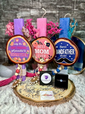 Λαμπάδα και βραχιόλι κατόπιν παραγγελίας για Πάσχα Pure Essence και Tzoyiamou