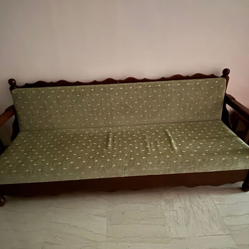 Sofa bed used with blanket