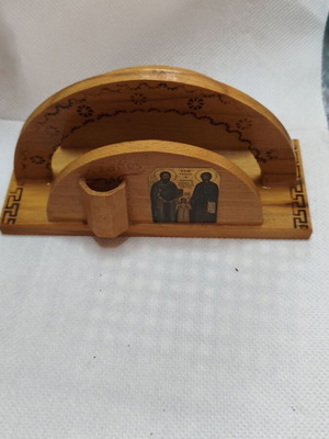 Handmade wooden napkin holder iconostasis, new condition