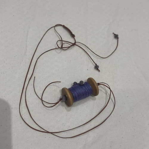 Handmade decorative pendant like new, brown and purple