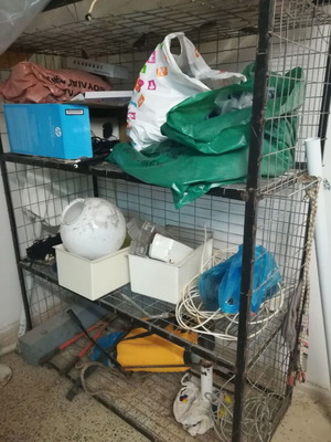 Scaliera shelving unit with wheels and wire mesh, dimensions 180x140x60cm