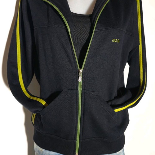 Unisex track jacket size M in excellent condition, black with fleece