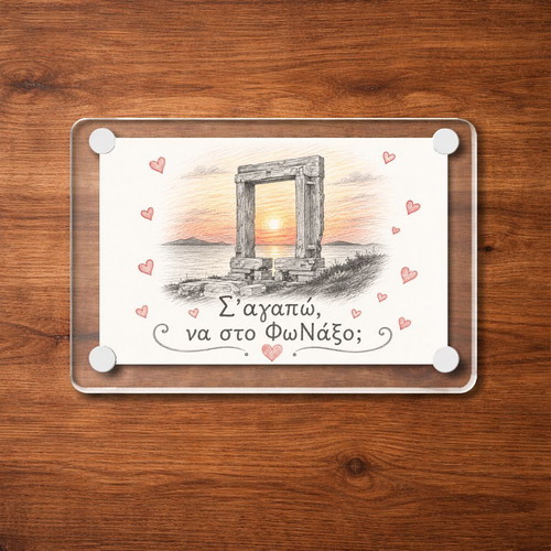 Acrylic fridge magnet 6x9cm, Greek Summer collection
