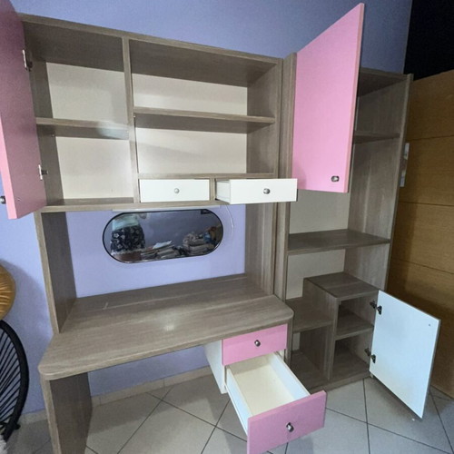 Desk and bookcase, modern office furniture