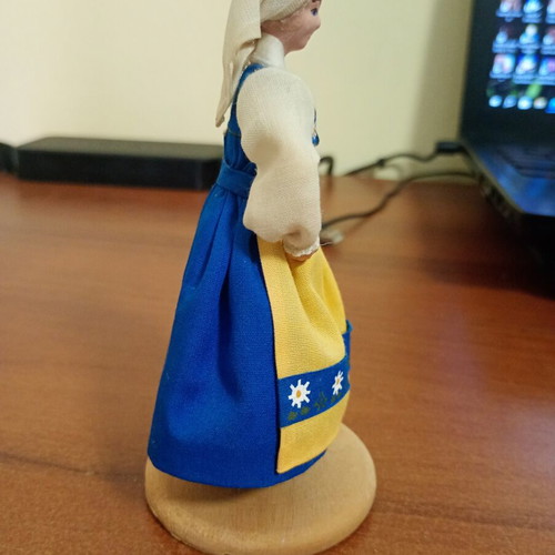 National Doll Sweden wooden, like new, handmade