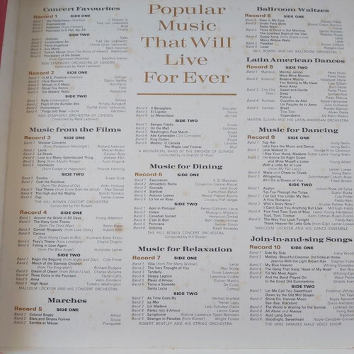 Box set of 10 used vinyl records with classic 1960s songs