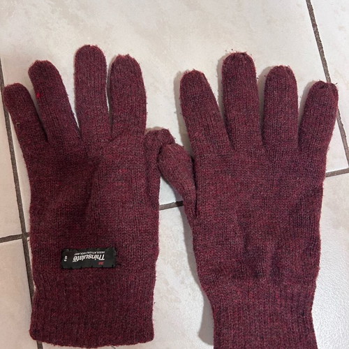 Gloves thick men's like new, red