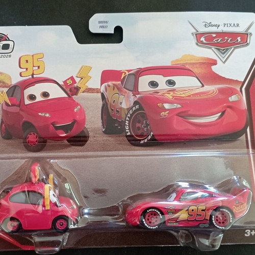Σετ 2 αυτοκινητάκια Cars Flash McQueen και Maddy McGear