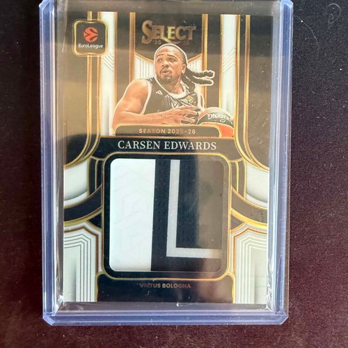 2025-26 Panini Select Euroleague Carsen Edwards Jumbo Jersey Patch silver