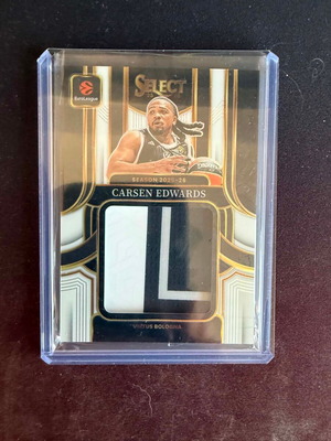 2025-26 Panini Select Euroleague Carsen Edwards Jumbo Jersey Patch silver