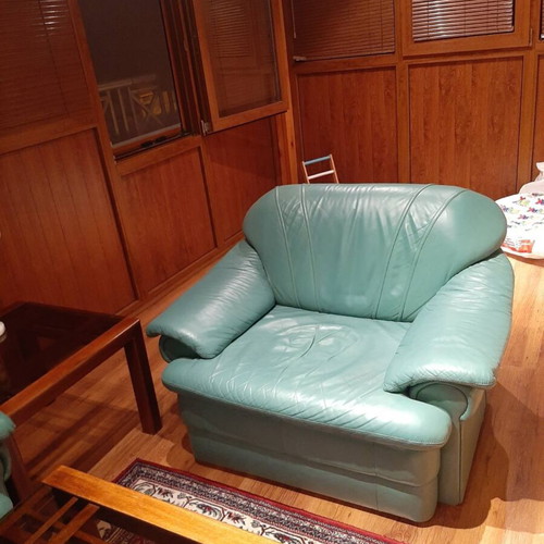 Living Room Furniture Set made of Italian leather, custom order