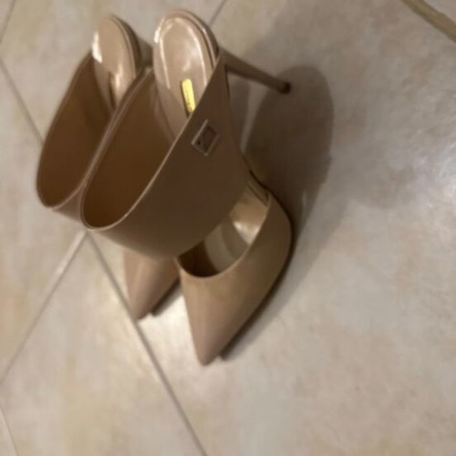 Mukes Nude Atos Lombardini mules like new, size 38, beige