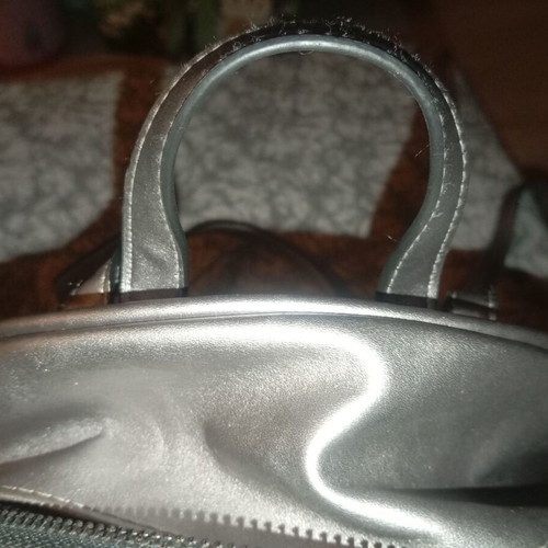 Bershka backpack bag like new, silver