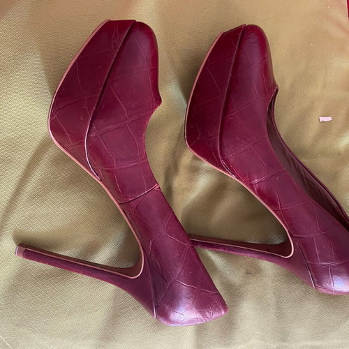 Zara burgundy heels used, size 37, cruise collection
