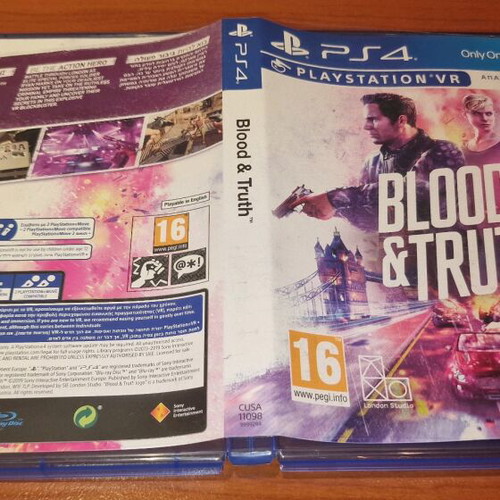 Blood & Truth game for Sony PS4 VR used