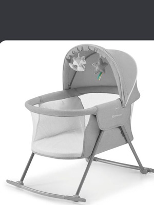 Βρεφικό λίκνο Kinderkraft σε άριστη κατάσταση, γκρι, ροκάνισμα