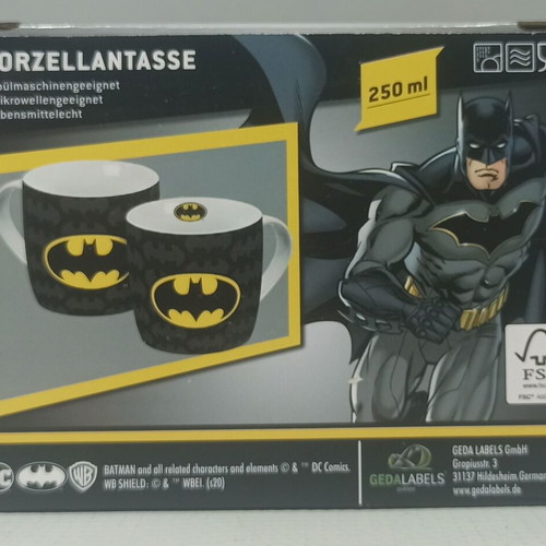 Batman porcelain mug 250ml new, licensed by Gedalabels