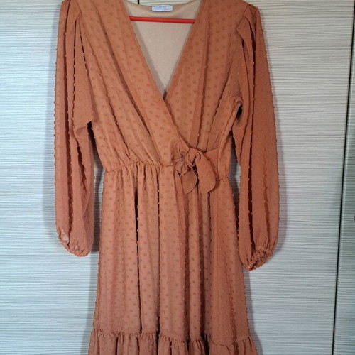 Tweet dress, brown-orange, size S