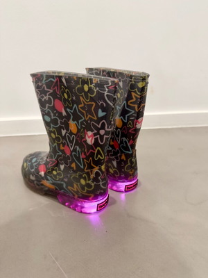 Tuc Tuc rain boots size 27 like new, colorful design with lights