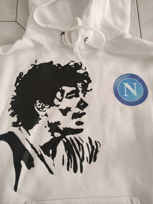 Napoli Maradona sweatshirt used, size medium to small, white