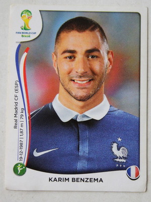 Panini αυτοκόλλητο FIFA World Cup Brazil 2014 Karim Benzema #392 καινούργιο