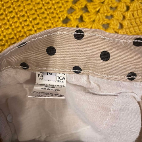 Compania Fantastica polka dot straight-leg jeans like new