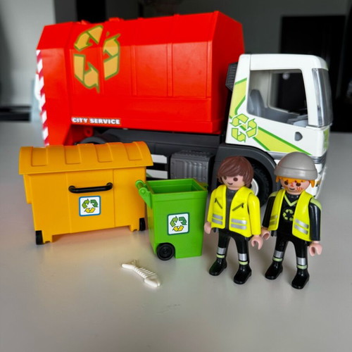 Playmobil City Life Recycling Truck 70200 like new partial set